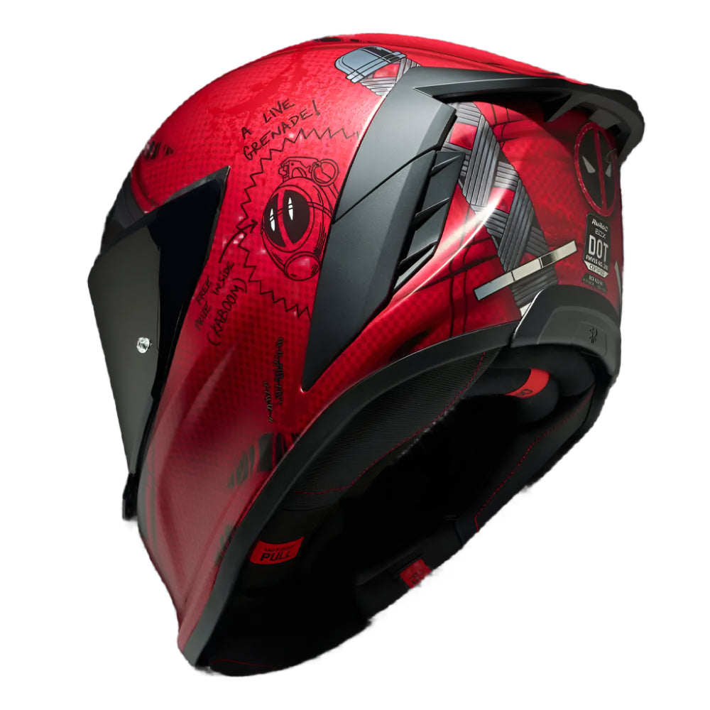Ruroc EOX Marvel's Deadpool Red FREE UK Delivery, FREE 365 Day Returns | Moto Central
