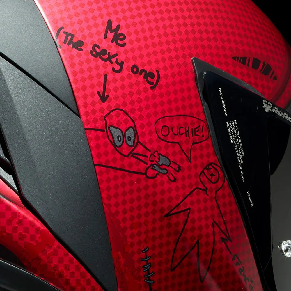 Ruroc EOX Marvel's Deadpool Red FREE UK Delivery, FREE 365 Day Returns | Moto Central