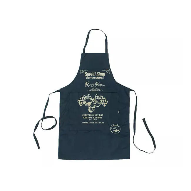 Rusty Pistons Besso Apron Blue - FREE UK Shipping, FREE 365 Day Returns | Moto Central