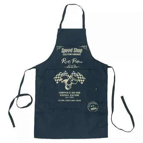 Rusty Pistons Besso Apron Blue — front product view