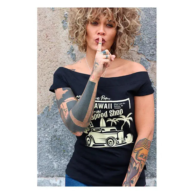 Rusty Pistons Hawaii Ladies T-Shirt - FREE UK Shipping, FREE 365 Day Returns | Moto Central