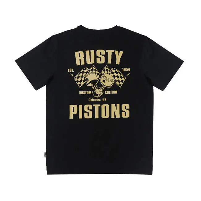 Rusty Pistons Irwindale T-Shirt Black - FREE UK Shipping, FREE 365 Day Returns | Moto Central