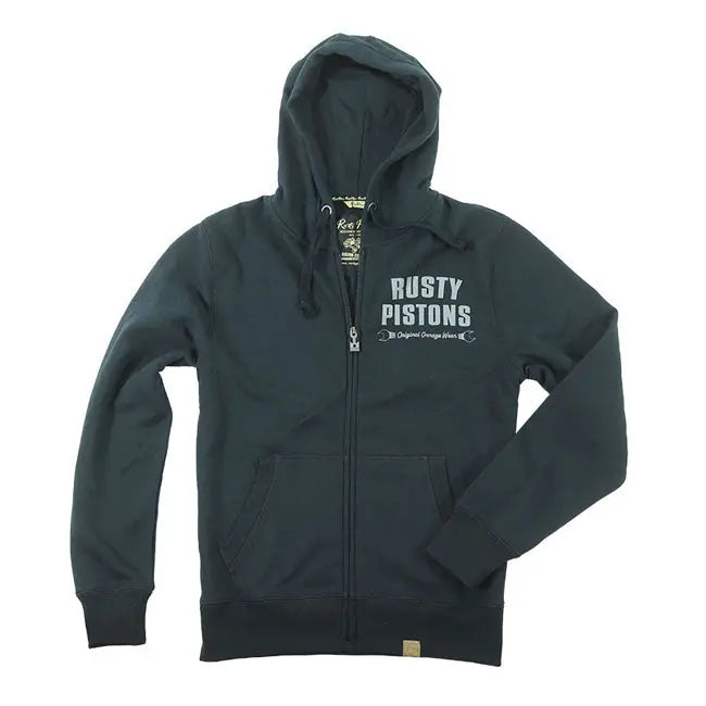Rusty Pistons Riggins Zip Hoodie Blue - FREE UK Shipping, FREE 365 Day Returns | Moto Central