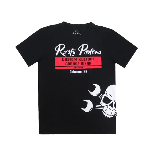 Rusty Pistons Wrench T-Shirt Black - FREE UK Shipping, FREE 365 Day Returns | Moto Central