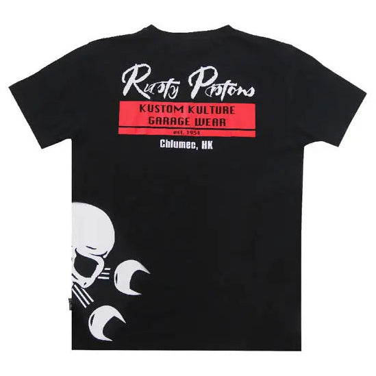 Rusty Pistons Wrench T-Shirt Black — rear product view