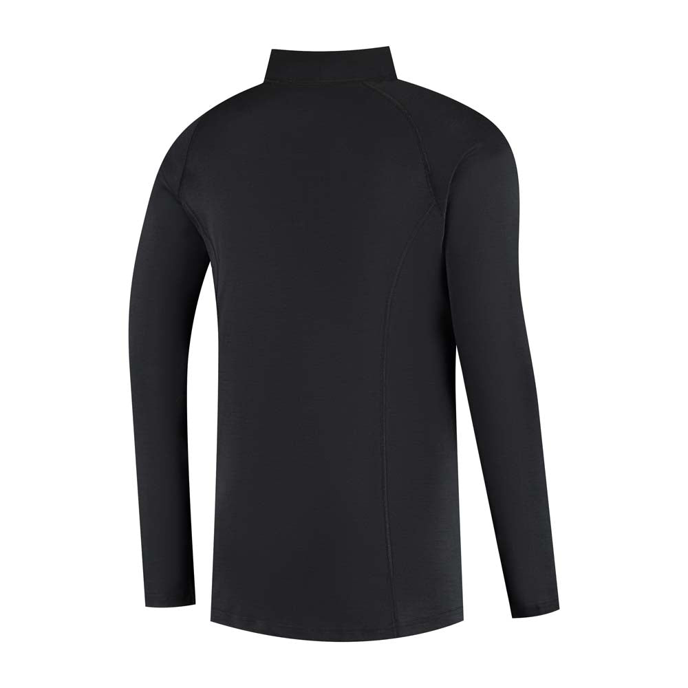 Rusty Stitches Merino Base Layer 200 Long Sleeves Half Zip T-Shirt Black - FREE UK Delivery, FREE 365 Day Returns | Moto Central