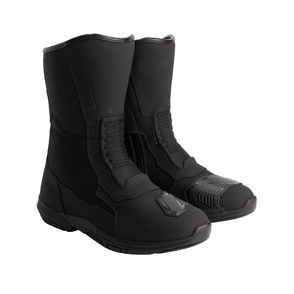 Rusty Stitches Bobby V2 Boots Black - FREE UK Delivery, FREE 365 Day Returns | Moto Central