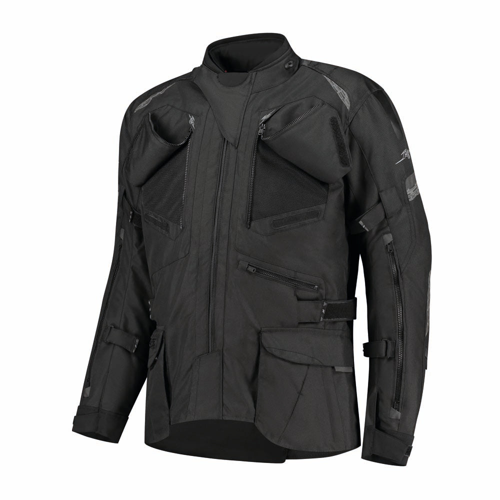 Rusty Stitches Cliff Textile Jacket Black - FREE UK Delivery, FREE 365 Day Returns | Moto Central