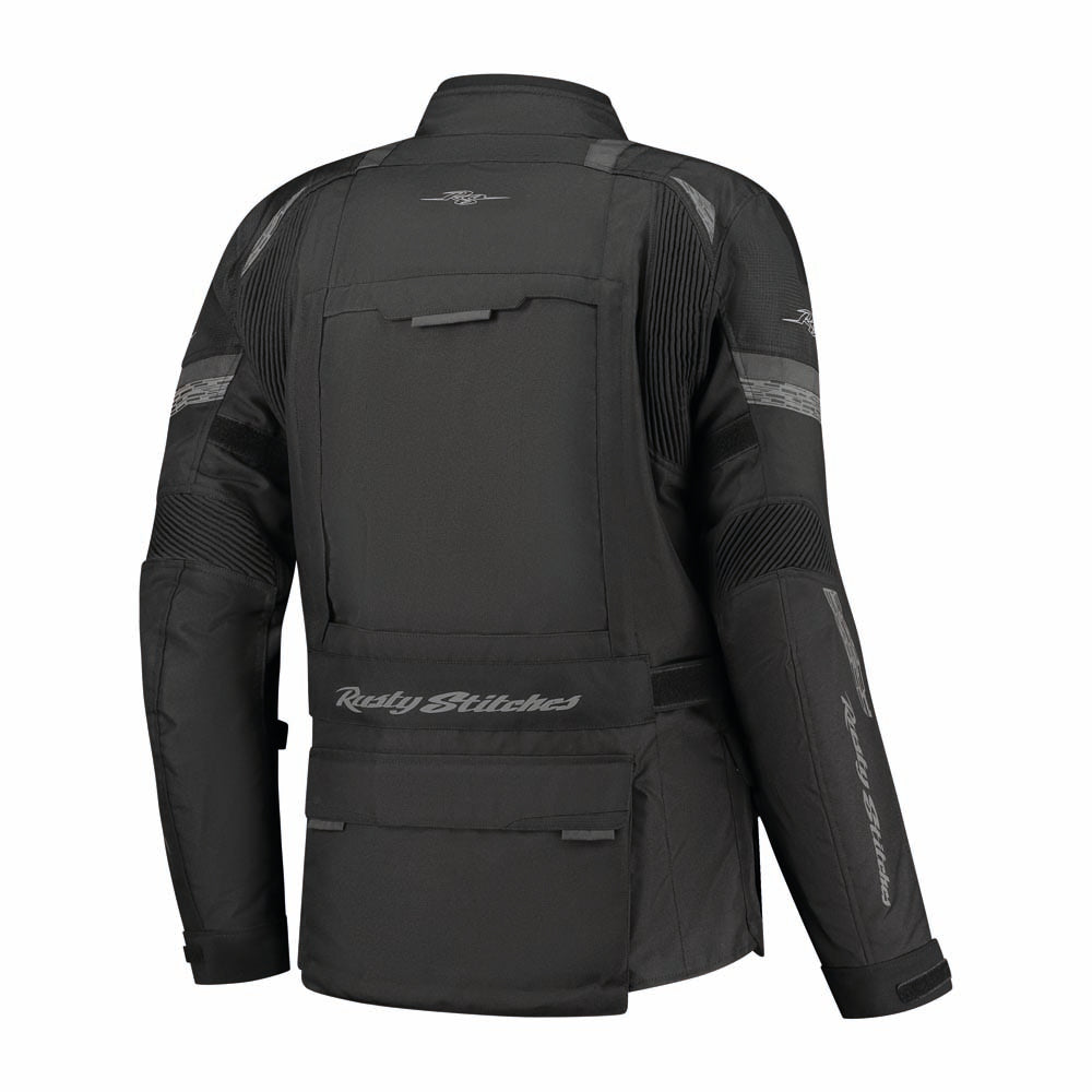 Rusty Stitches Cliff Textile Jacket Black - FREE UK Delivery, FREE 365 Day Returns | Moto Central