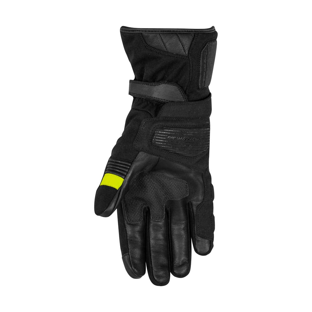 Rusty Stitches Cole Textile Gloves Black / Fluo Yellow - FREE UK Delivery, FREE 365 Day Returns | Moto Central