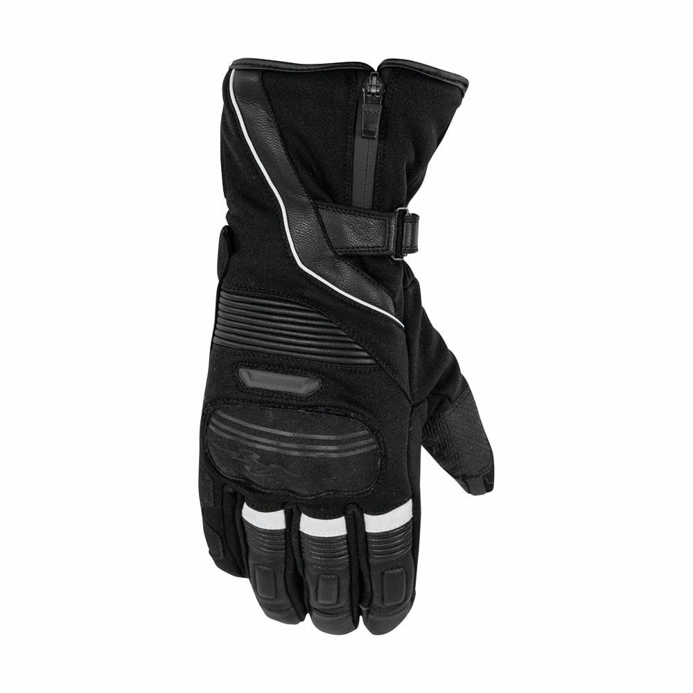 Rusty Stitches Cole Textile Gloves Black / White - FREE UK Delivery, FREE 365 Day Returns | Moto Central