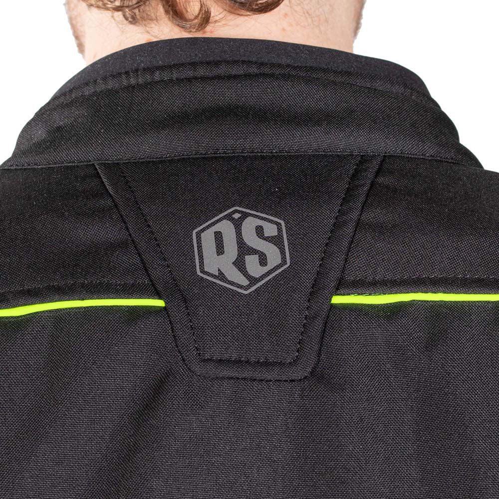 Rusty Stitches Luke Textile Jacket Black / Fluo Yellow - FREE UK Delivery, FREE 365 Day Returns | Moto Central