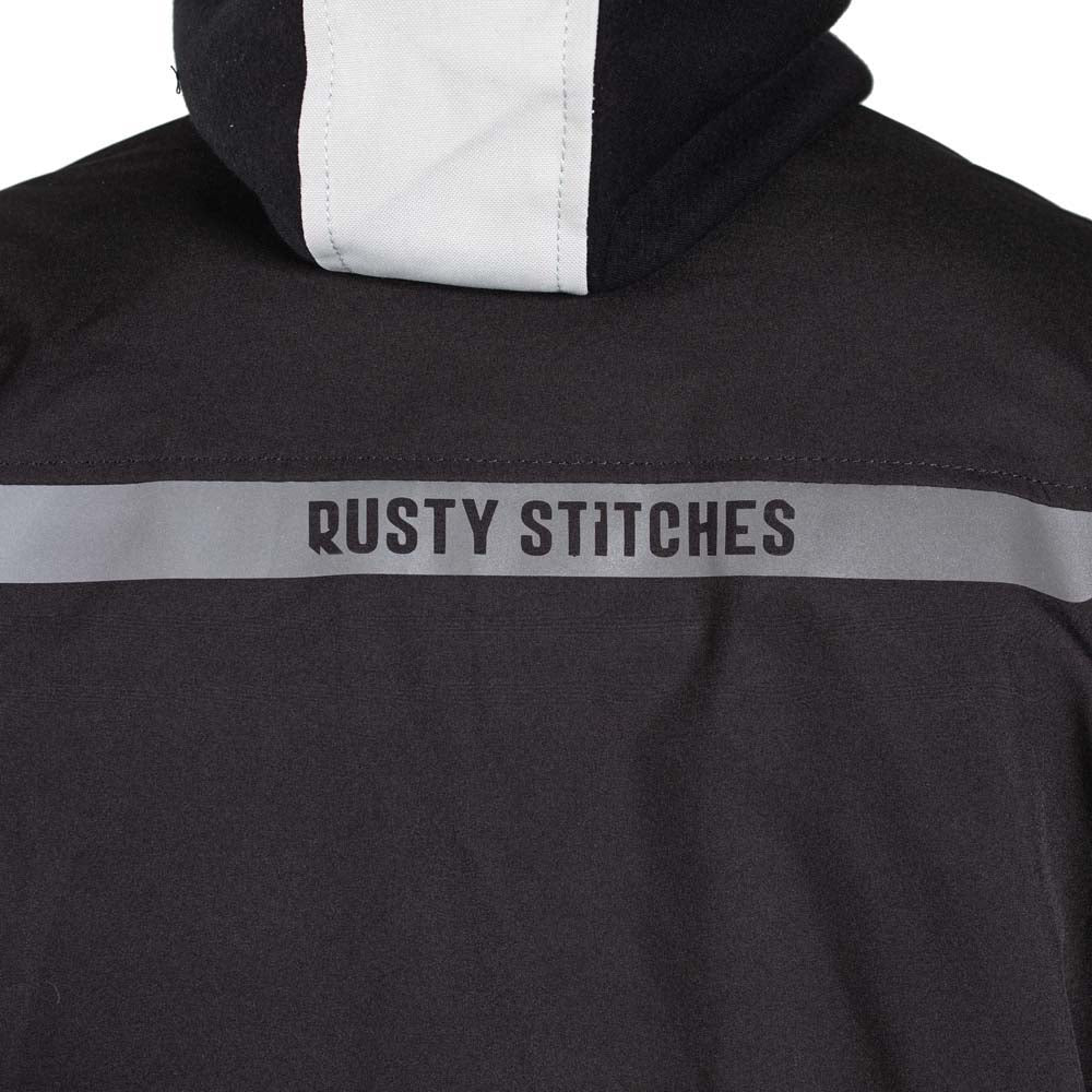 Rusty Stitches Nico Rain Over Jacket Black - FREE UK Delivery, FREE 365 Day Returns | Moto Central