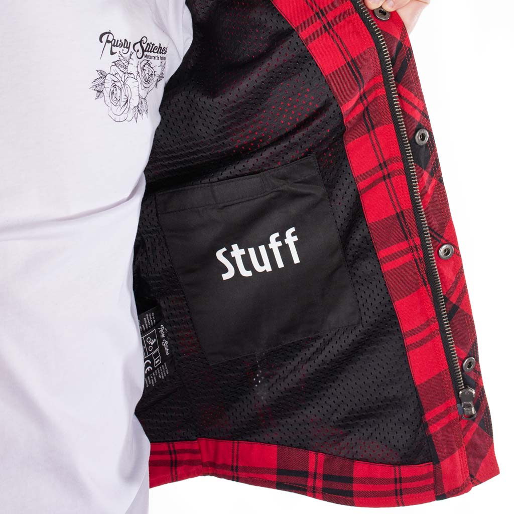 Rusty Stitches Neil V2 Textile Jacket Red / Black - FREE UK Delivery, FREE 365 Day Returns | Moto Central
