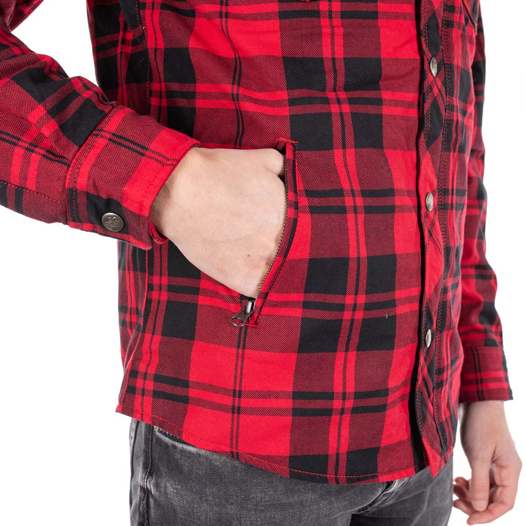 Rusty Stitches Neil V2 Textile Jacket Red / Black - FREE UK Delivery, FREE 365 Day Returns | Moto Central