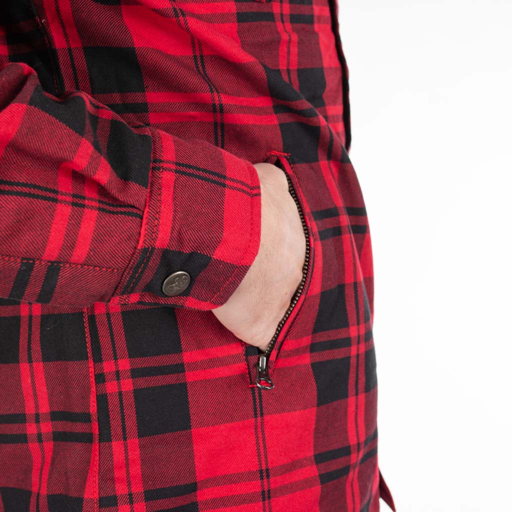 Rusty Stitches Neil V2 Textile Jacket Red / Black - FREE UK Delivery, FREE 365 Day Returns | Moto Central