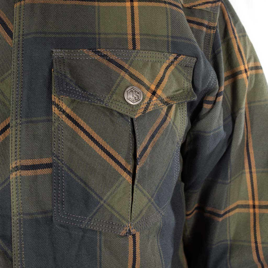 Rusty Stitches Noah Fleece Tech Textile Jacket Blue / Green - FREE UK Delivery, FREE 365 Day Returns | Moto Central