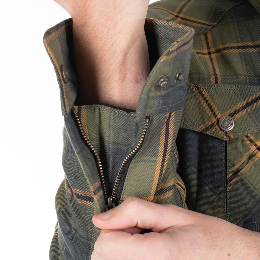 Rusty Stitches Noah Fleece Tech Textile Jacket Blue / Green - FREE UK Delivery, FREE 365 Day Returns | Moto Central