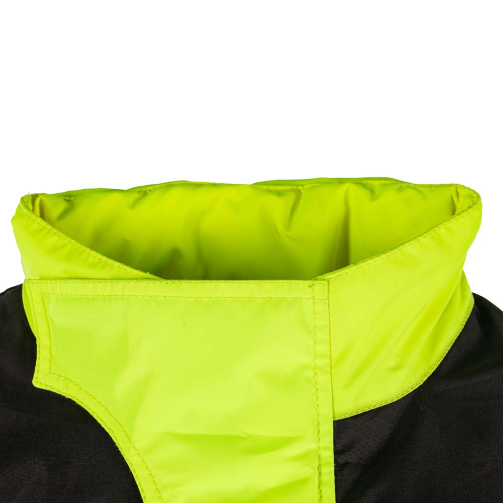Rusty Stitches Sander Rain Over Jacket Black / Fluo Yellow - FREE UK Delivery, FREE 365 Day Returns | Moto Central
