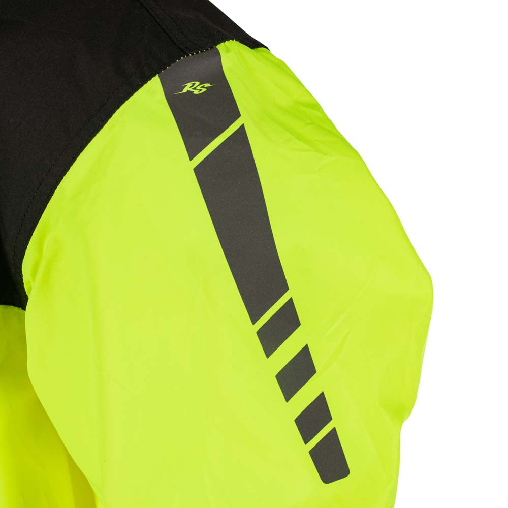 Rusty Stitches Sander Rain Over Jacket Black / Fluo Yellow - FREE UK Delivery, FREE 365 Day Returns | Moto Central