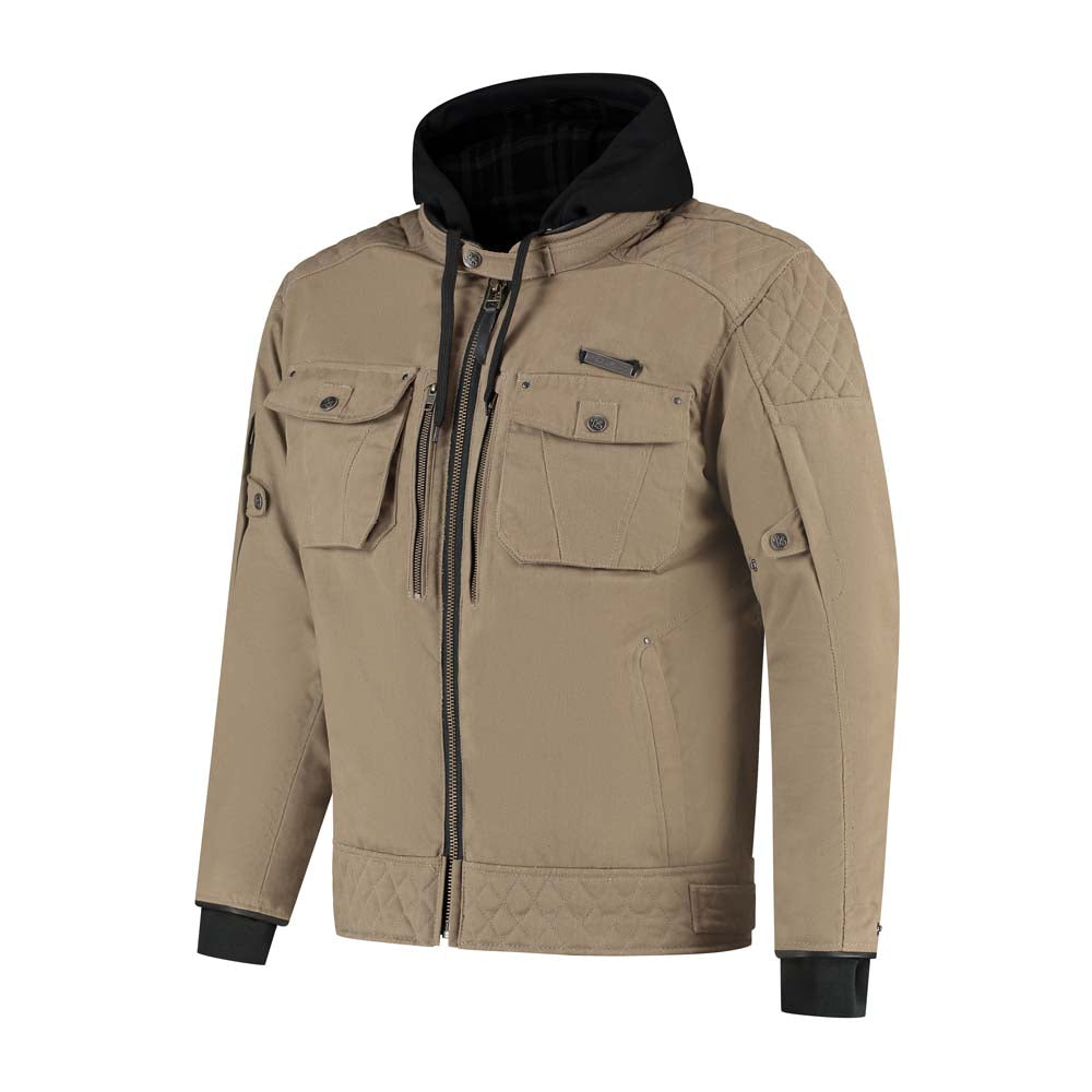 Rusty Stitches Glenn Textile Jacket Brown - FREE UK Delivery, FREE 365 Day Returns | Moto Central