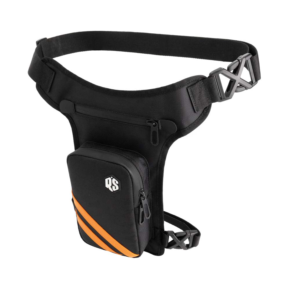 Rusty Stitches Gordon V2 Bag Black / Orange - FREE UK Delivery, FREE 365 Day Returns | Moto Central