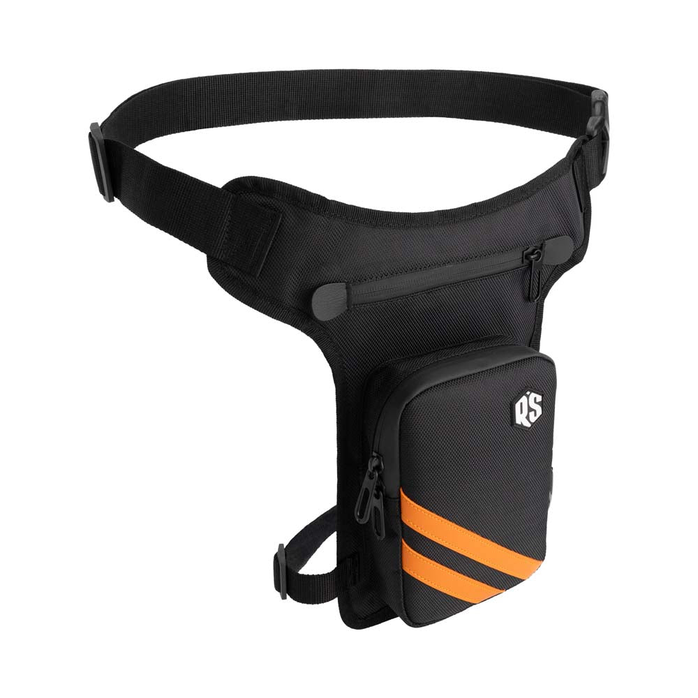 Rusty Stitches Gordon V2 Bag Black / Orange - FREE UK Delivery, FREE 365 Day Returns | Moto Central
