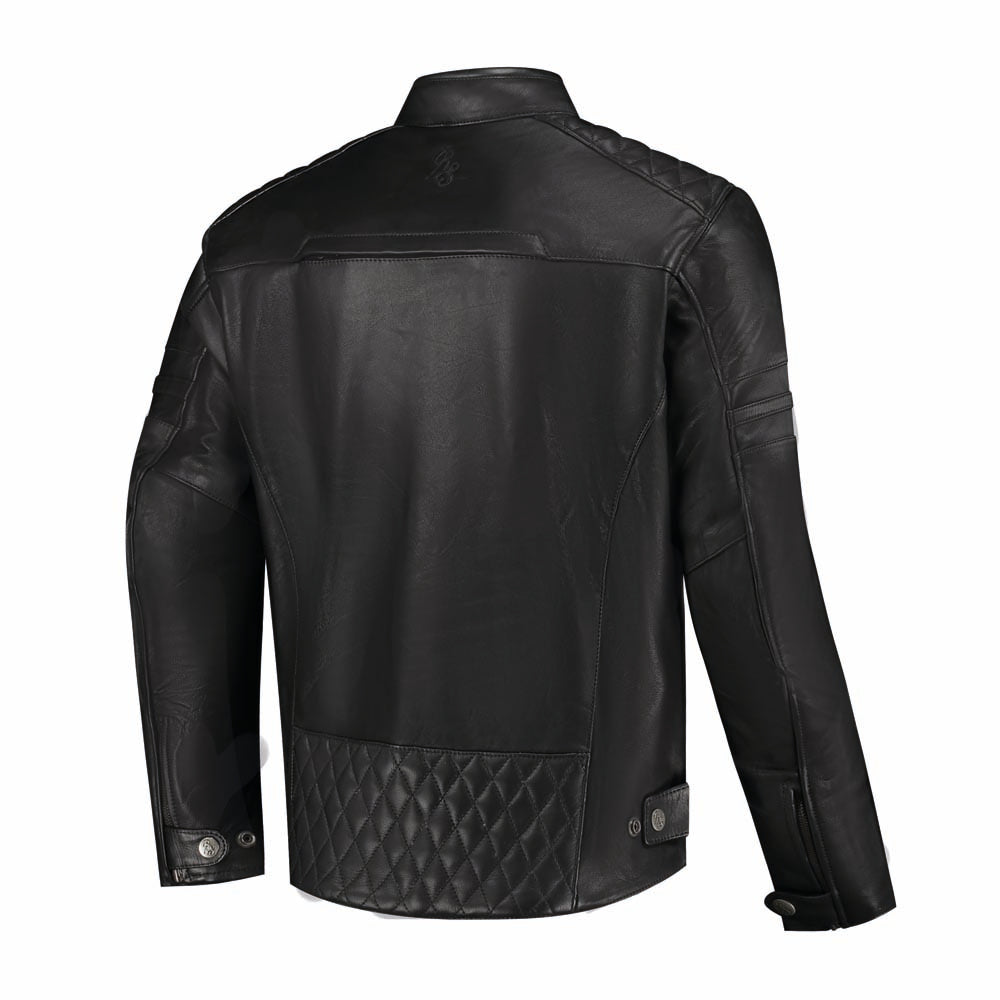 Rusty Stitches Jari V2 Leather Jacket Black - FREE UK Delivery, FREE 365 Day Returns | Moto Central