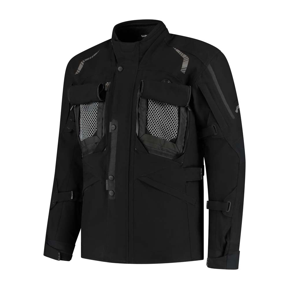 Rusty Stitches Kane Textile Jacket Black - FREE UK Delivery, FREE 365 Day Returns | Moto Central