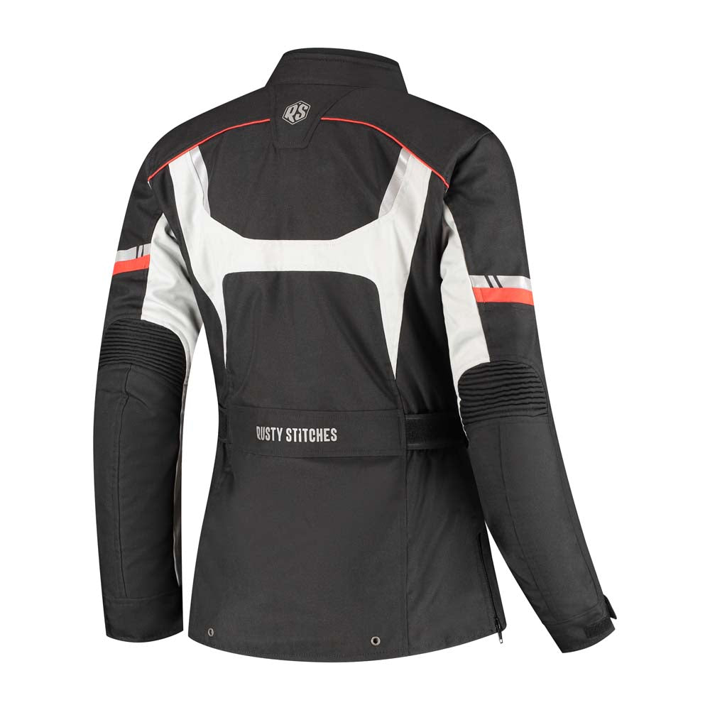 Rusty Stitches Leah Ladies Textile Jacket Black / Red - FREE UK Delivery, FREE 365 Day Returns | Moto Central