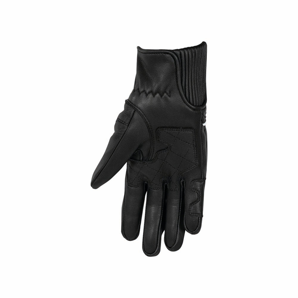 Rusty Stitches Lilly Ladies Leather Gloves Black / White - FREE UK Delivery, FREE 365 Day Returns | Moto Central