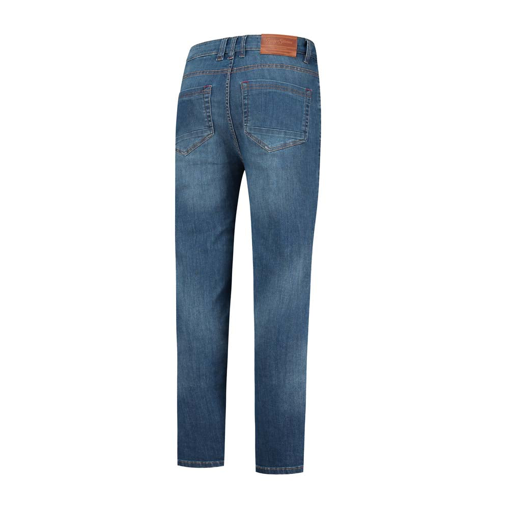 Rusty Stitches Logan Denim Jeans Denim Blue - FREE UK Delivery, FREE 365 Day Returns | Moto Central