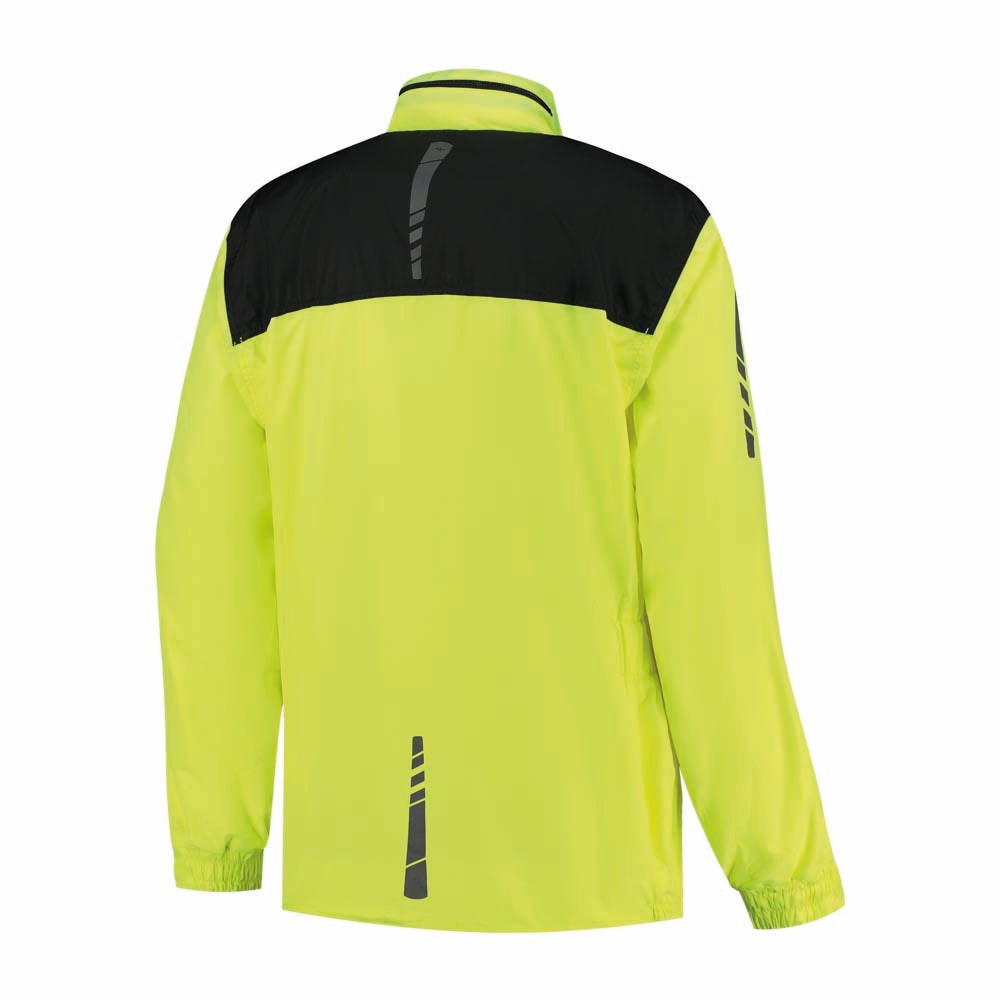 Rusty Stitches Sander Rain Over Jacket Black / Fluo Yellow - FREE UK Delivery, FREE 365 Day Returns | Moto Central