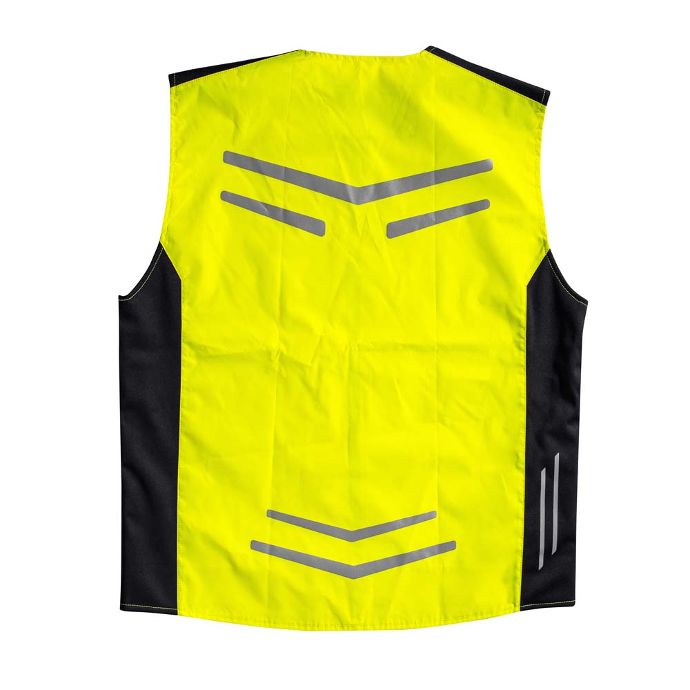 Rusty Stitches Stewart Vest Hi-Vis Fluo Yellow - FREE UK Delivery, FREE 365 Day Returns | Moto Central