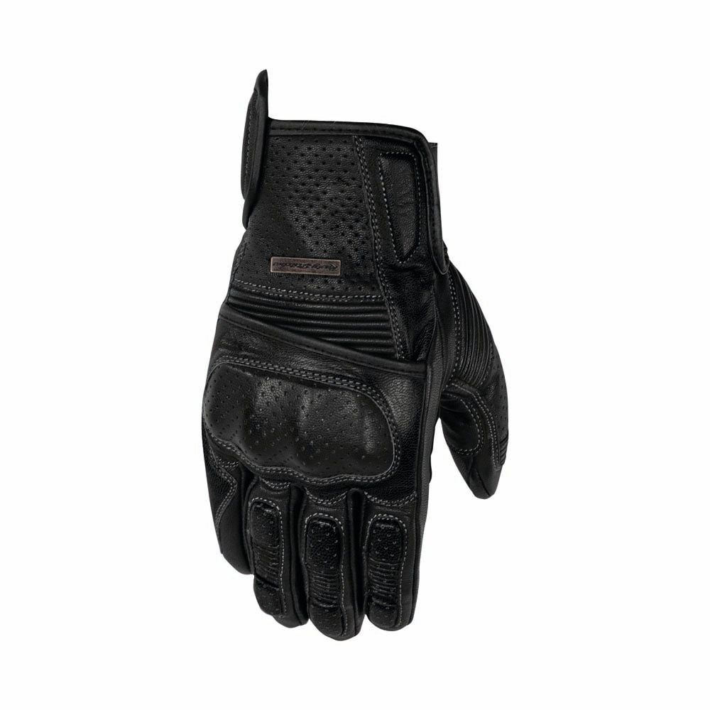 Rusty Stitches Zeke Leather Gloves Black - FREE UK Delivery, FREE 365 Day Returns | Moto Central