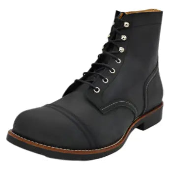 Rokker Moto Ranger Leather Boots Black – right side three-quarter view
