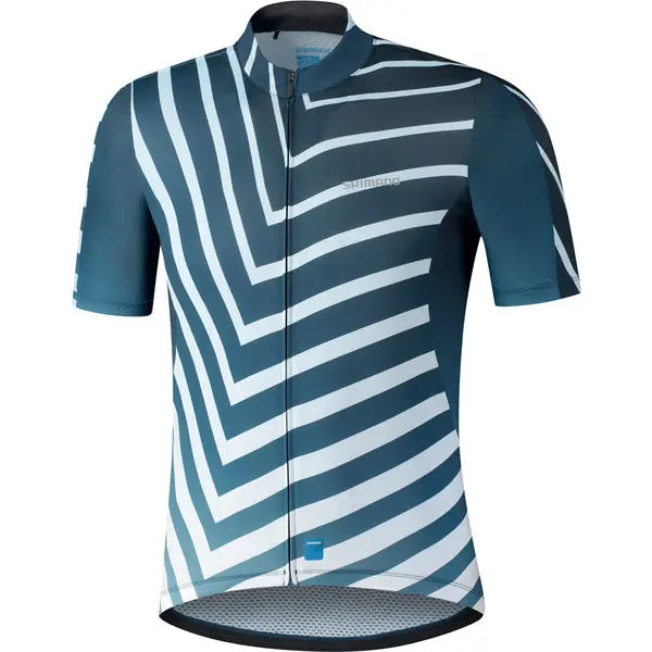 Shimano Aerolite Jersey Navy Zebra - FREE UK Shipping, FREE 365 Day Returns | Moto Central