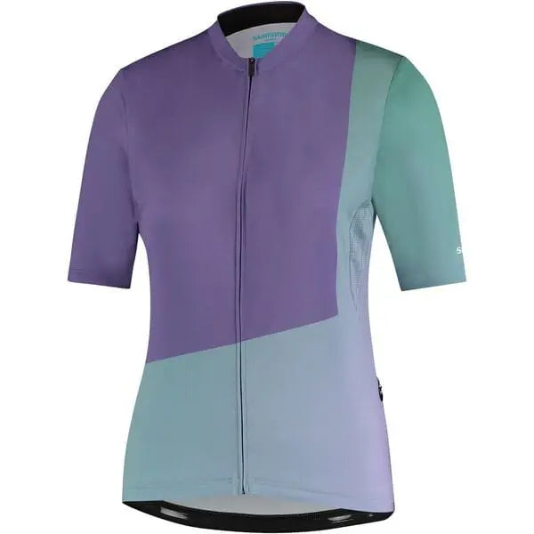 Shimano Sumire Ladies Jersey Purple / Green - FREE UK Shipping, FREE 365 Day Returns | Moto Central