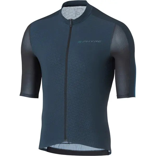 Shimano S-Phyre Flash Short Sleeves Jersey Black / Blue - FREE UK Shipping, FREE 365 Day Returns | Moto Central