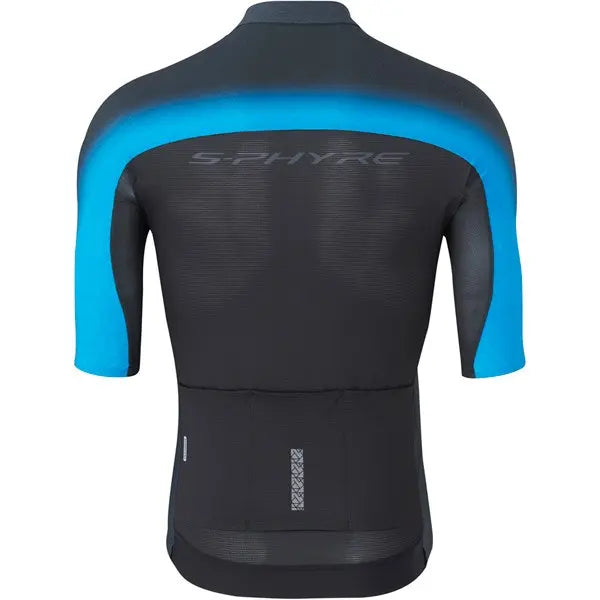 Shimano S-Phyre Flash Short Sleeves Jersey Black / Blue - FREE UK Shipping, FREE 365 Day Returns | Moto Central