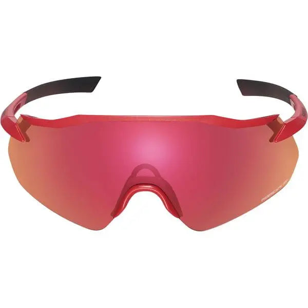 Shimano Equinox Glasses Metallic Red With Ridescape Road Lens - FREE UK Shipping, FREE 365 Day Returns | Moto Central
