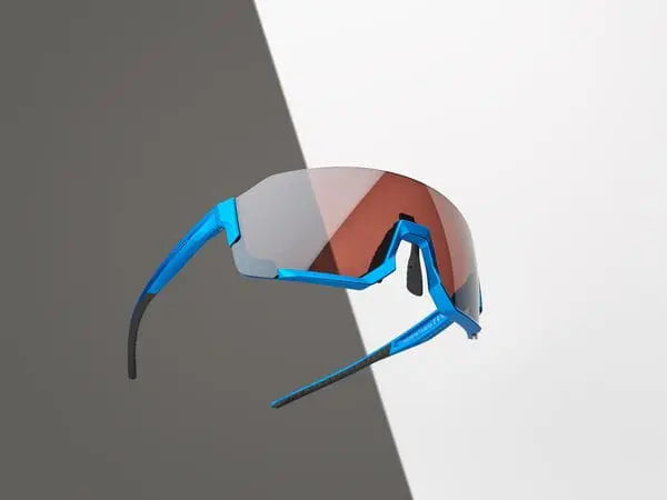 Shimano Aerolite Glasses Metallic Blue With Ridescape Road Lens - FREE UK Shipping, FREE 365 Day Returns | Moto Central