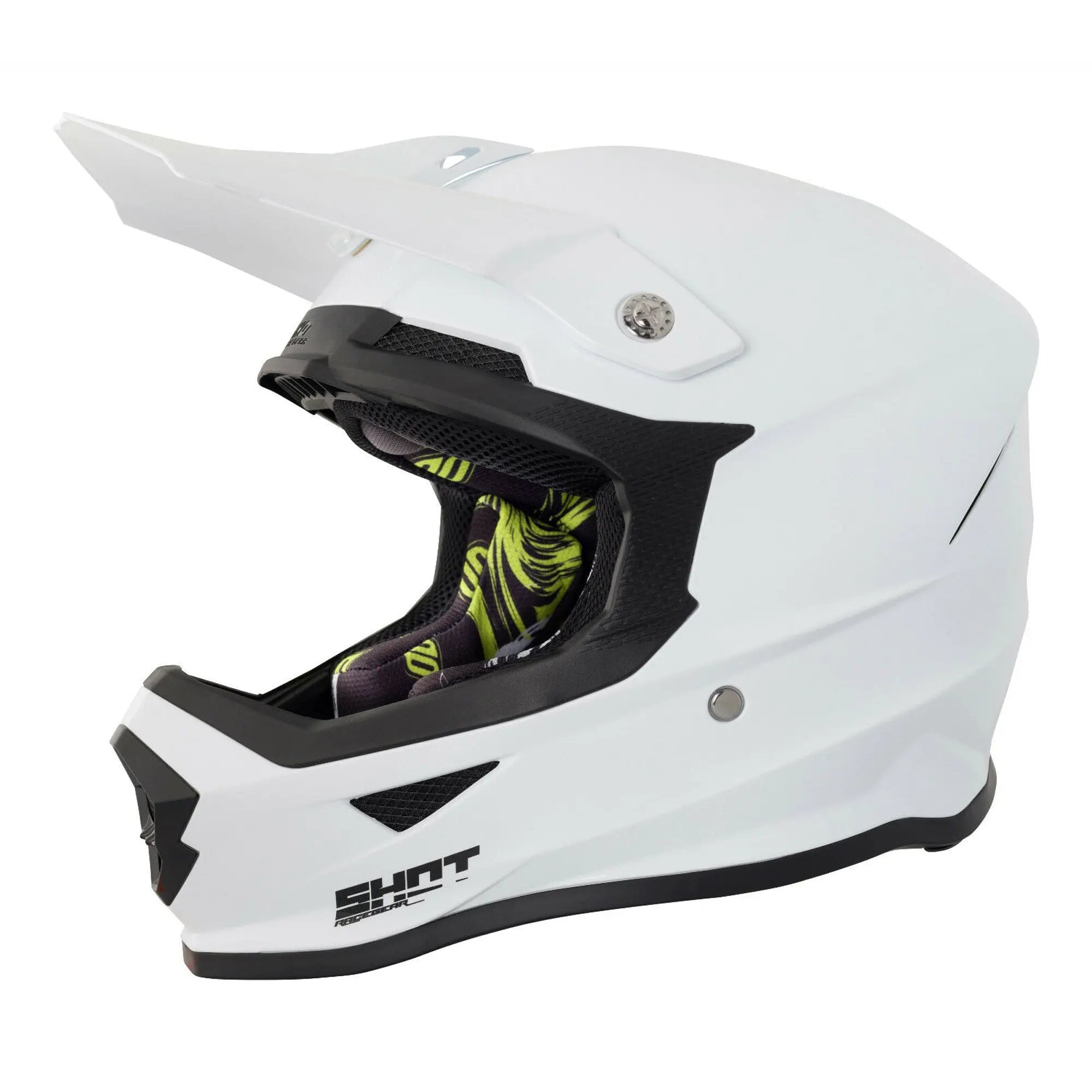 Shot Furious MX Helmet Solid Gloss White - FREE UK Shipping, FREE 365 Day Returns | Moto Central