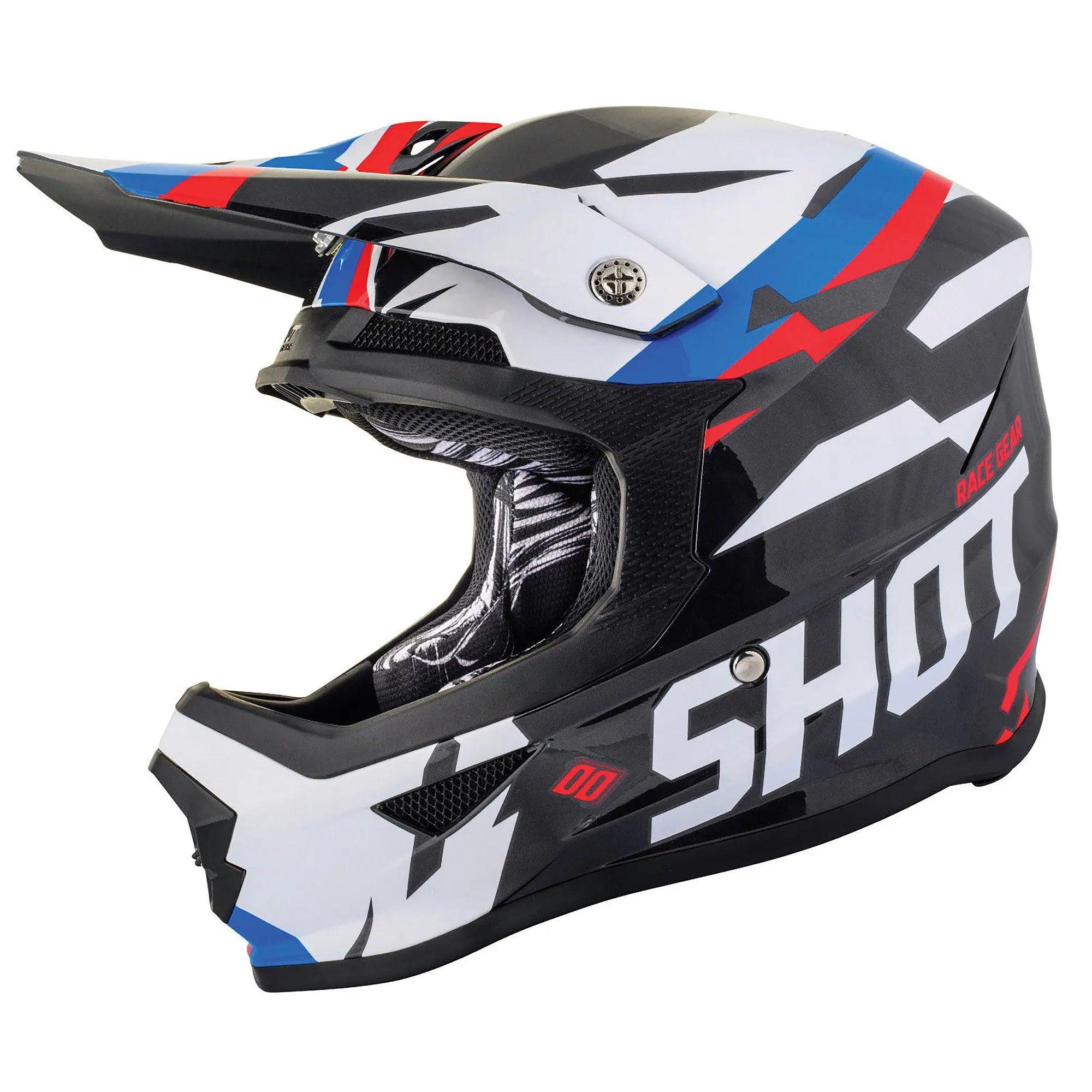 Shot Furious MX Helmet Score Black / Blue / Gloss Red - FREE UK Shipping, FREE 365 Day Returns | Moto Central