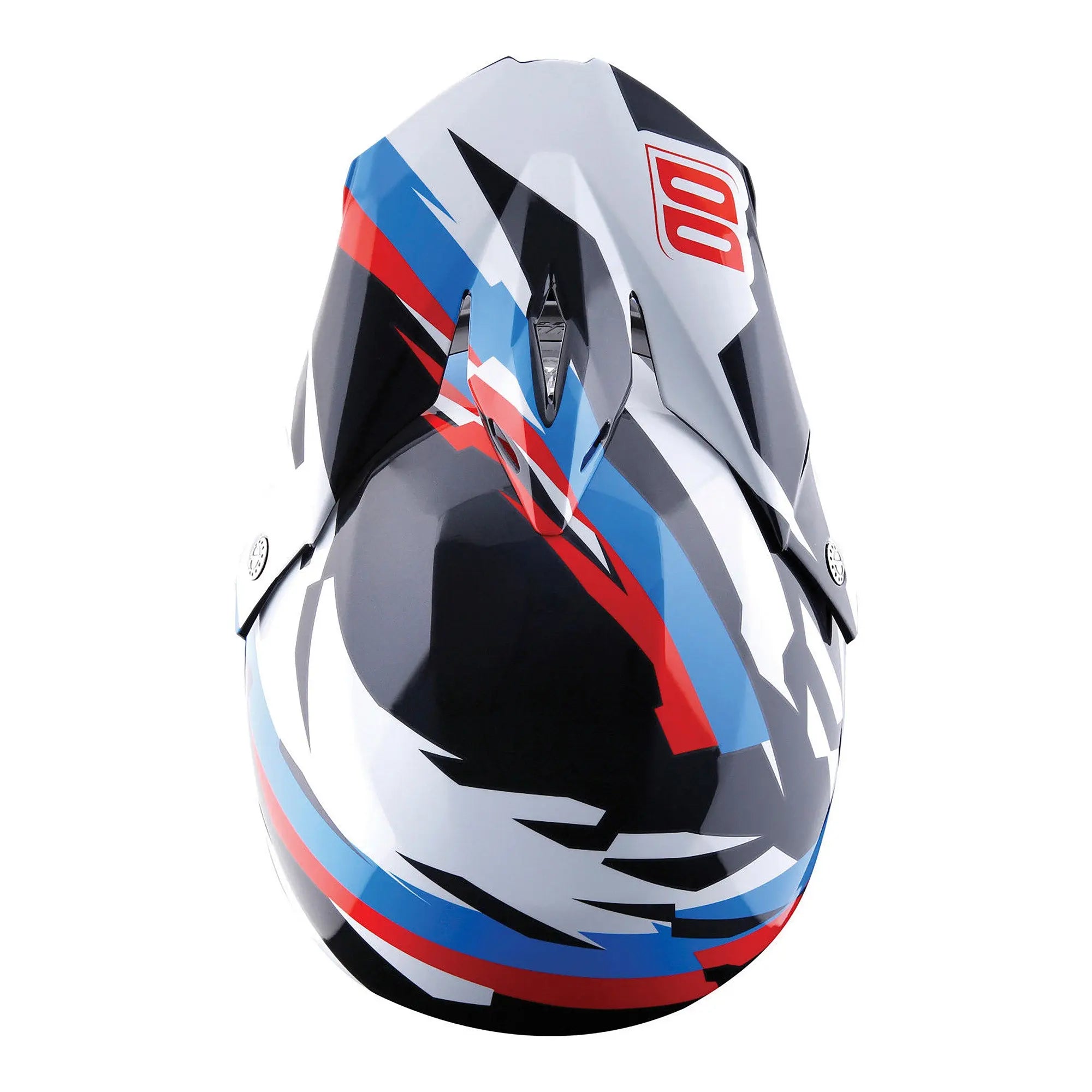 Shot Furious MX Helmet Score Black / Blue / Gloss Red - FREE UK Shipping, FREE 365 Day Returns | Moto Central