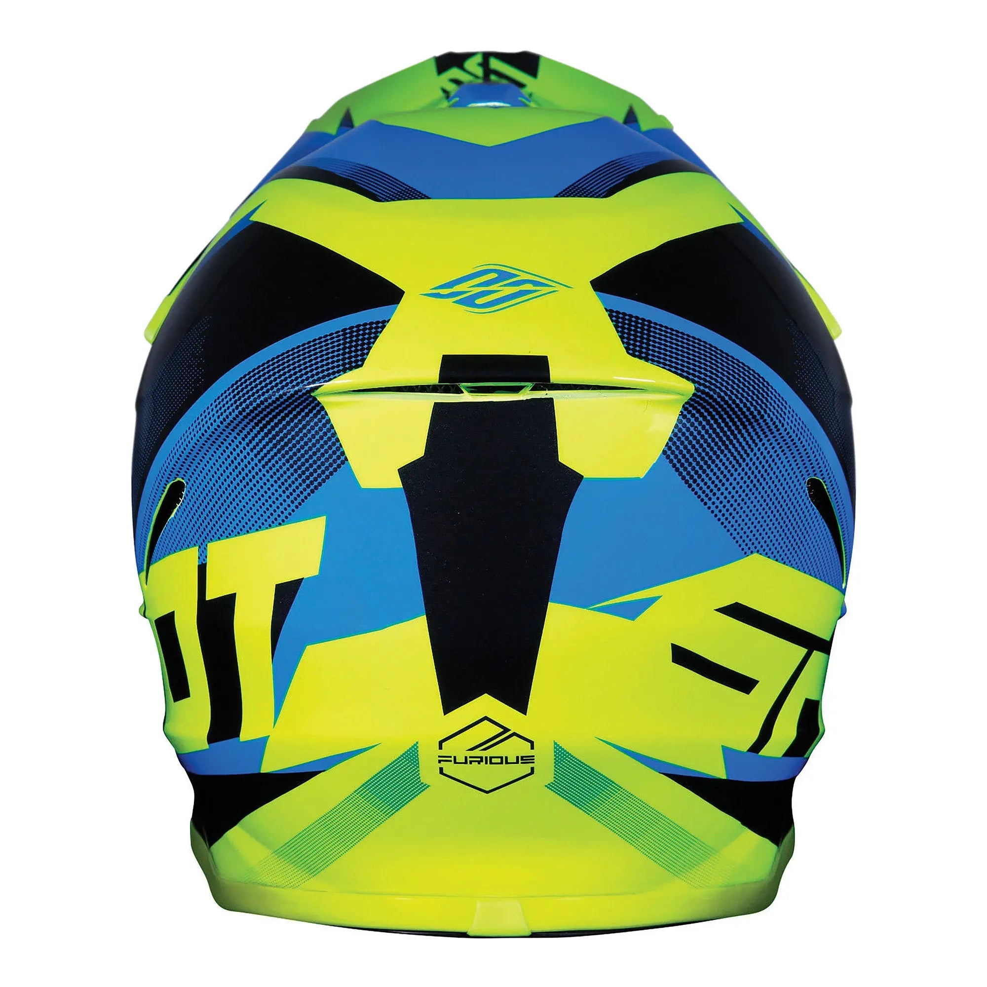 Shot Furious MX Helmet Ultimate Blue / Gloss Neon Yellow - FREE UK Shipping, FREE 365 Day Returns | Moto Central