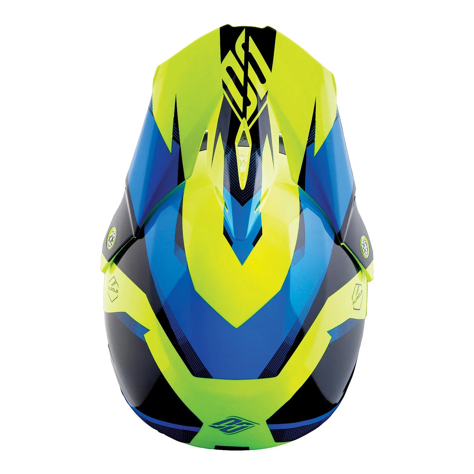 Shot Furious MX Helmet Ultimate Blue / Gloss Neon Yellow - FREE UK Shipping, FREE 365 Day Returns | Moto Central