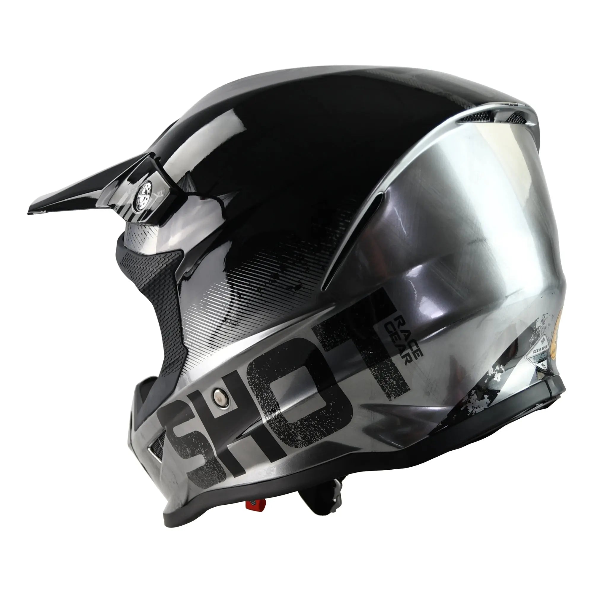 Shot Furious MX Helmet Coalition Silver Chrome - FREE UK Shipping, FREE 365 Day Returns | Moto Central