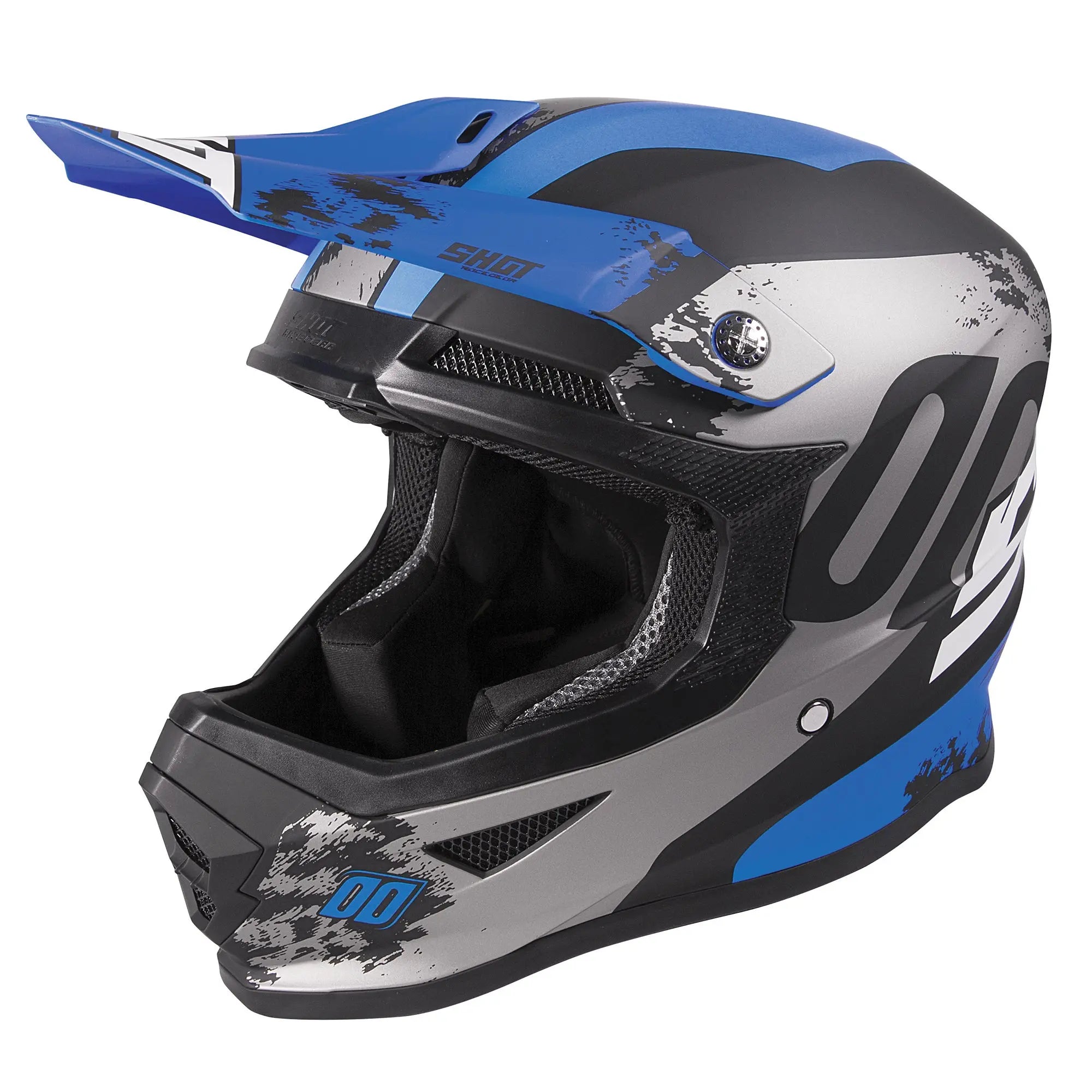 Shot Furious MX Helmet Shadow Matt Blue - FREE UK Shipping, FREE 365 Day Returns | Moto Central