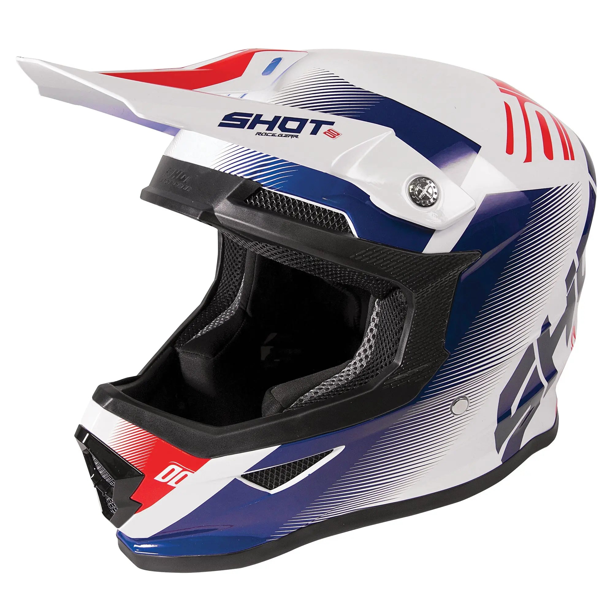 Shot Furious MX Helmet Trust Blue / Glossy Red - FREE UK Shipping, FREE 365 Day Returns | Moto Central